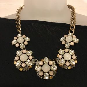 Ann Taylor Statement Necklace Multi Color Stones